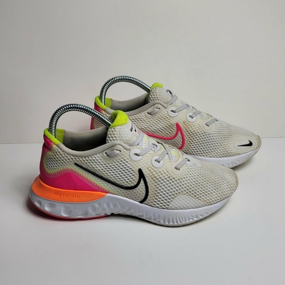 Nike Renew Run CK6360-005 White Pink Orange Woman Sz 6 Lightweight Running - Picture 2 of 9